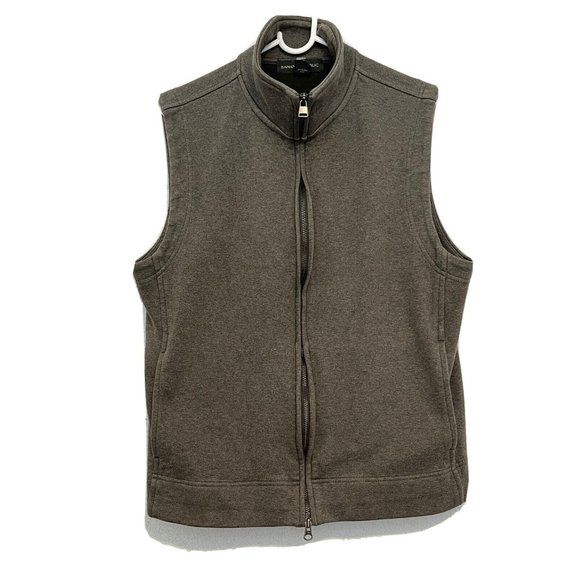 Banana Republic Other - Vintage Banana Republic Made In Korea Gray Double Zipper Gray Vest Men Large
